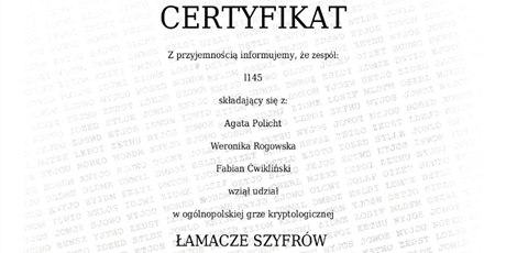 Ogólnopolski Konkurs Łamacze Szyfrów!