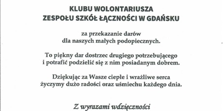 Przekazanie darów dla Domu Dziecka im. Janusz Korczaka
