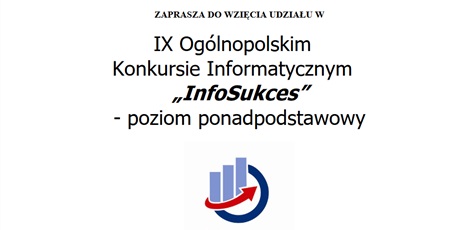 Zaproszenie do udziału w IX Ogólnopolskim Konkursie Informatycznym InfoSukces