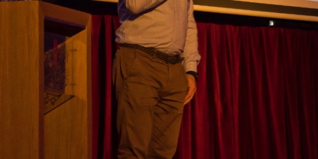 Powiększ grafikę: Zespół Netii : p. Tomasz Cyberski, p. Arkadiusz Zwolicki, p. Tomasz Piwowarski „Cyberbezpieczeństwo wczoraj i dziś – East West Gate (EWG)”.