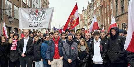 Powiększ grafikę: Uczniowie ZSŁ na Paradzie Niepodległości