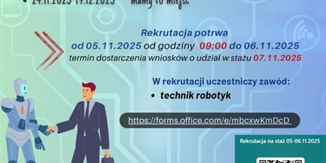 Powiększ grafikę: Staż dla robotyków w ramach GMZ II